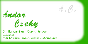 andor csehy business card